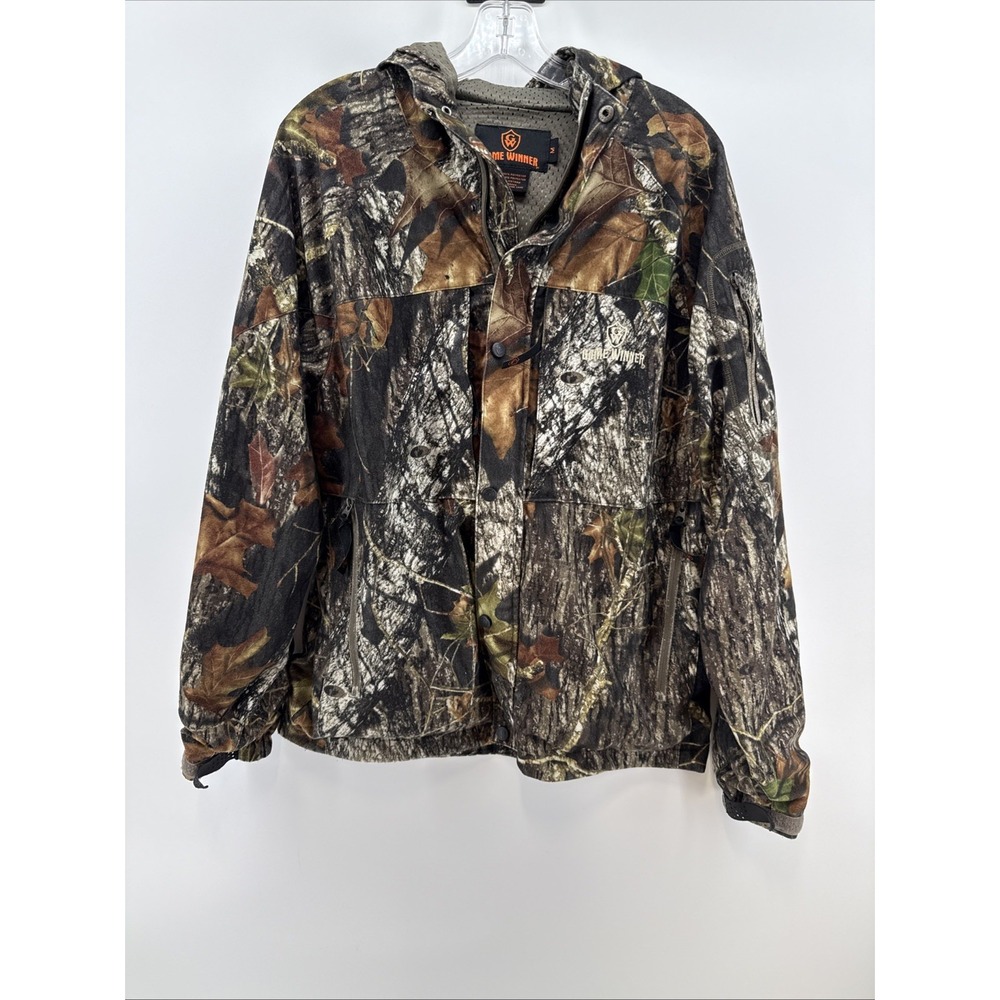 Game Winner Camo Lined Coat Hunting Men's Medium Hooded